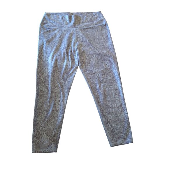 Fabletics Gray Patterned Womens High Waist Leggings Yoga Pants Size XL - Picture 8 of 11